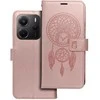 Oem MEZZO atverčiamas dėklas, skirtas XIAOMI Redmi Note 14 5G svajonių gaudytojui, rožinis auksas