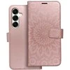 Forcell Oem MEZZO Book dėklas skirtas Samsung Galaxy S25 Plus mandala rožinio aukso spalvos