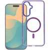 Frame Dėklas, skirtas Samsung A57 rėmelio skaidriam hibridiniam žurnalo dangteliui, suderinamas su „MagSafe“, violetinis