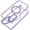 Dėklas, skirtas „Samsung A37 Frame Clear Hybrid Mag Cover“, suderinamas su „MagSafe“, violetinis