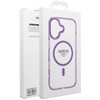 Dėklas, skirtas „Samsung A37 Frame Clear Hybrid Mag Cover“, suderinamas su „MagSafe“, violetinis