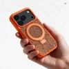 Dėklas Oem Case for iPhone 18 Pro / 17 Pro Quartz Circle Stand Mag Cover oranžinis