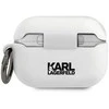 Karl Lagerfeld KLACAPSILCHWH AirPods Pro dėklas baltas silikoninis Choupette dėklas