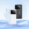 Powerbank 20000 mAh QC PD 22,5W 2A with built-in telescopic cable USB C Hoco Q41 baltas