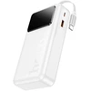 Powerbank 20000 mAh QC PD 22,5W 2A with built-in telescopic cable USB C Hoco Q41 baltas
