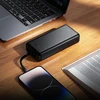 Powerbank Hoco 20000 mAh 2A with four built-in cables USB A + USB C+ Lightning + Micro USB J163A juodas