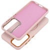 4Kom Oem FRAME MAG COVER dėklas suderinamas su MagSafe skirtas Samsung Galaxy A56 powder rožinės spalvos
