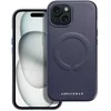 ROAR LEATHER MAG dėklas, suderinamas su „MagSafe“, skirtas IPHONE 15, tamsiai mėlynas