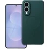 4Kom Oem Silikoninis MAG COVER dėklas suderinamas su MagSafe skirtas Samsung Galaxy S25 Edge dark žalios spalvos