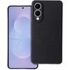 4Kom Oem Silikoninis MAG COVER dėklas suderinamas su MagSafe skirtas Samsung Galaxy S25 Edge juodos spalvos