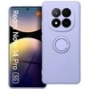Oem SILICONE RING dėklas skirtas Xiaomi Redmi Note 14 Pro 5G violetinės spalvos