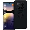 Oem SILICONE RING dėklas skirtas Xiaomi Redmi Note 14 Pro Plus 5G juodos spalvos