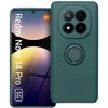 Oem SILICONE RING dėklas skirtas Xiaomi Redmi Note 14 Pro 5G žalios spalvos