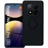 Oem SILICONE RING dėklas skirtas Xiaomi Redmi Note 14 Pro 5G juodos spalvos