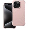 Oem dėklas, skirtas iPhone 15 PRO, silikoninis Zephyr Mag dėklas, suderinamas su MagSafe, rožinis