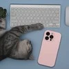 OEM SILICONE 2mm dėklas iPhone 17 Pro, suderinamas su MagSafe, smėlio rožinis