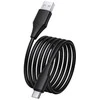 Silicone Cable USB A to USB C Hoco 3A 1 m X124 juodas