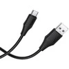 Silicone Cable USB A to USB C Hoco 3A 1 m X124 juodas