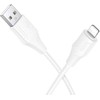 Silikoninis laidas USB A į Lightning Hoco 2,4A 1 m X124 baltas