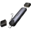 Card reader SD/TF 3.0 + USB 2.0 Type-C/Lightning Hoco HB56B pilkas