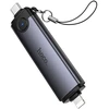 Card reader SD/TF 3.0 + USB 2.0 Type-C/Lightning Hoco HB56B pilkas