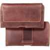 OEM odinis universalus horizontalus diržo dėklas - ROYAL Crazy Horse / ruda - 2XL dydis - skirtas SAMSUNG A21s / S20 ULTRA / S21 ULTRA / A70 / A71 / XIAOMI REDMI 9 / HUAWEI P SMART PRO