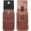 Dėklas OEM odinis universalus slankiklis su atvartu - ROYAL Crazy Horse / ruda - XL dydis - IPHONE 11 / 12 / 13 / SAMSUNG S7 EDGE