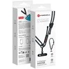FORCELL F-DESIGN S10X165 telefono virvelė per petį su reguliuojamu ilgiu (maks. 82,5 cm kilpoje) juoda