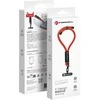 FORCELL F-DESIGN R10X40 riešo telefono virvelė su reguliuojamu ilgiu (maks. 20 cm kilpoje) raudona