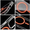 Oem Spalvingas žiedinis „Drop Glue“ magnetinis dėklas, suderinamas su „MagSafe“ ir tinkantis prie „Samsung A17“ dėklo, oranžinis.