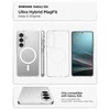 SPIGEN ULTRA HYBRID MAG dėklas, suderinamas su MagSafe, skirtas S26, skaidrus / baltas