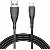 Cable USB A to Typ C VEGER 2,4A V104 1,2 m juodas