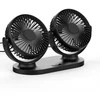 Ventiliatorius Oem Dual car fan powered by USB juodos spalvos