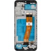Zila LCD ekranas, skirtas SAMSUNG A03 A035G OEM su rėmeliu (164 mm)