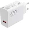 Xiaomi MDY-12-EH USB-A 67W kelioninis įkroviklis baltos spalvos (Bulk)