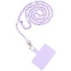 Dėklas OEM CRYSTAL DIAMOND telefono virvelė, telefono pakabukas / laido ilgis 74cm (37cm kilpoje) / ant kaklo - violetinė
