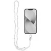 Dėklas OEM CRYSTAL DIAMOND telefono virvelė, telefono pakabukas / laido ilgis 74 cm (37 cm kilpoje) / ant kaklo - baltas