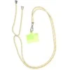 Dėklas OEM SWING (6 mm) telefono virvelė, reguliuojamo ilgio telefono pakabukas / laido ilgis 165 cm (maks. 82,5 cm kilpoje) / ant peties arba kaklo - pilka-geltona