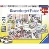 2X24 Puzzles: Around The Airplane - RAVENSBURGER dėlionė