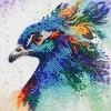 Abris Art Karoliukų siuvinėjimo rinkinys „Išdidus povas“, 15x15 cm, Preciosa