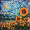 Abris Art Karoliukų siuvinėjimo rinkinys „Saulėgrąžos naktyje“ 20x20 cm