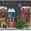 Abris Art Miesto žiemos pasaka – karoliukų siuvinėjimo rinkinys 20x20 cm