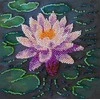 Abris Art Mini karoliukų siuvinėjimo rinkinys „Vandens lelija“ 15x15 cm