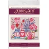 Abris Art siuvinėjimo kryželiu rinkinys „Su švelnumu ir meile“, 26×31 cm, 14 ct