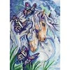 Abris Art Siuvinėjimo kryželiu rinkinys Vienaragiai, 25x35 cm, 14 ct, su karoliukais