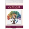 Abris Art Siuvinėjimo kryželiu rinkinys Kačių namas 33x33, 14 ct, su karoliukais