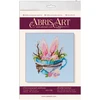 Abris Art Siuvinėjimo kryželiu rinkinys Velykų zuikis, mėlynas 14 ct 28 spalvų 13×16 cm