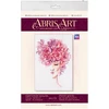 Abris Art Siuvinėjimo kryželiu rinkinys Gėlių gracija, 14 ct, 22 spalvos, 15×18 cm
