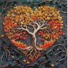 Abris Art Vidutinis karoliukų siuvinėjimo rinkinys „Šilti jausmai“ 20x20 cm