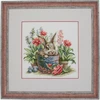 Aine Žydintis zuikis – kryželiu siuvinėjimo rinkinys su Aida 14 ct, 20x20 cm